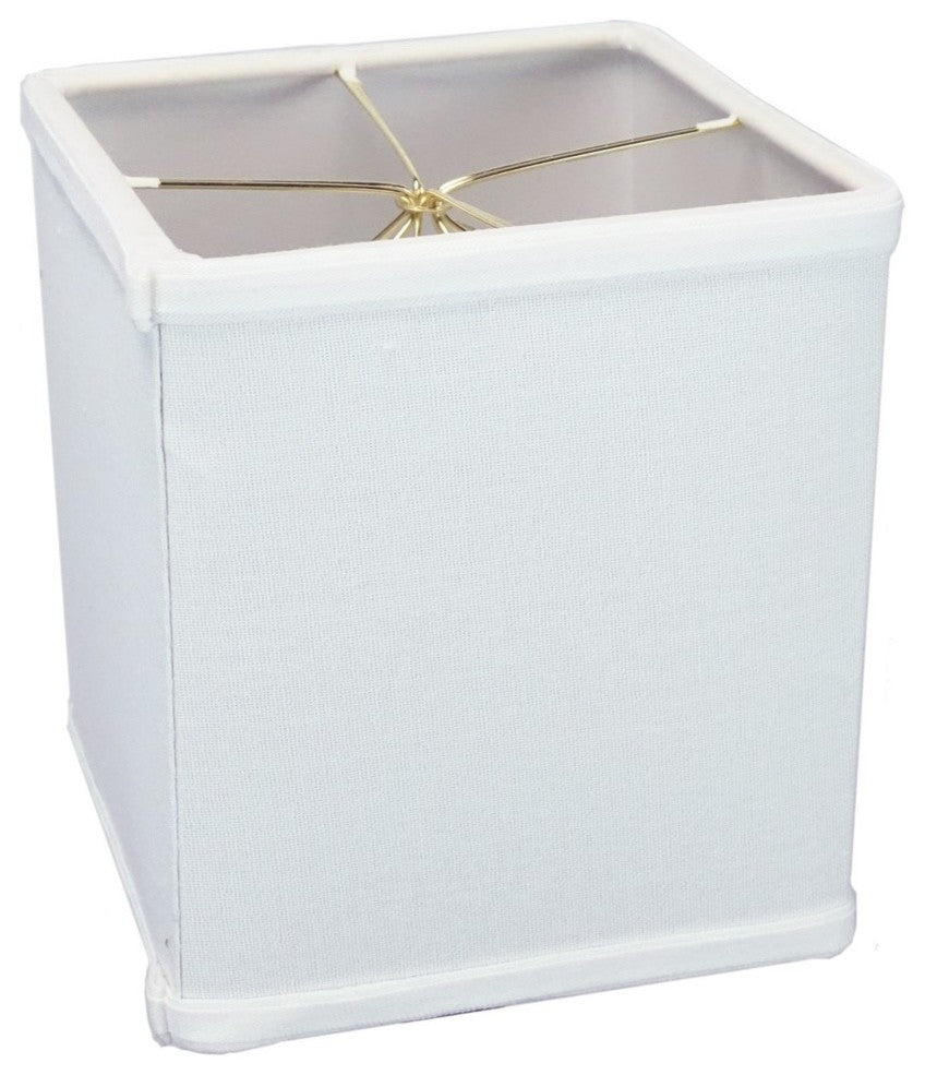 Rectangular Drum Lampshade 6"x7", White