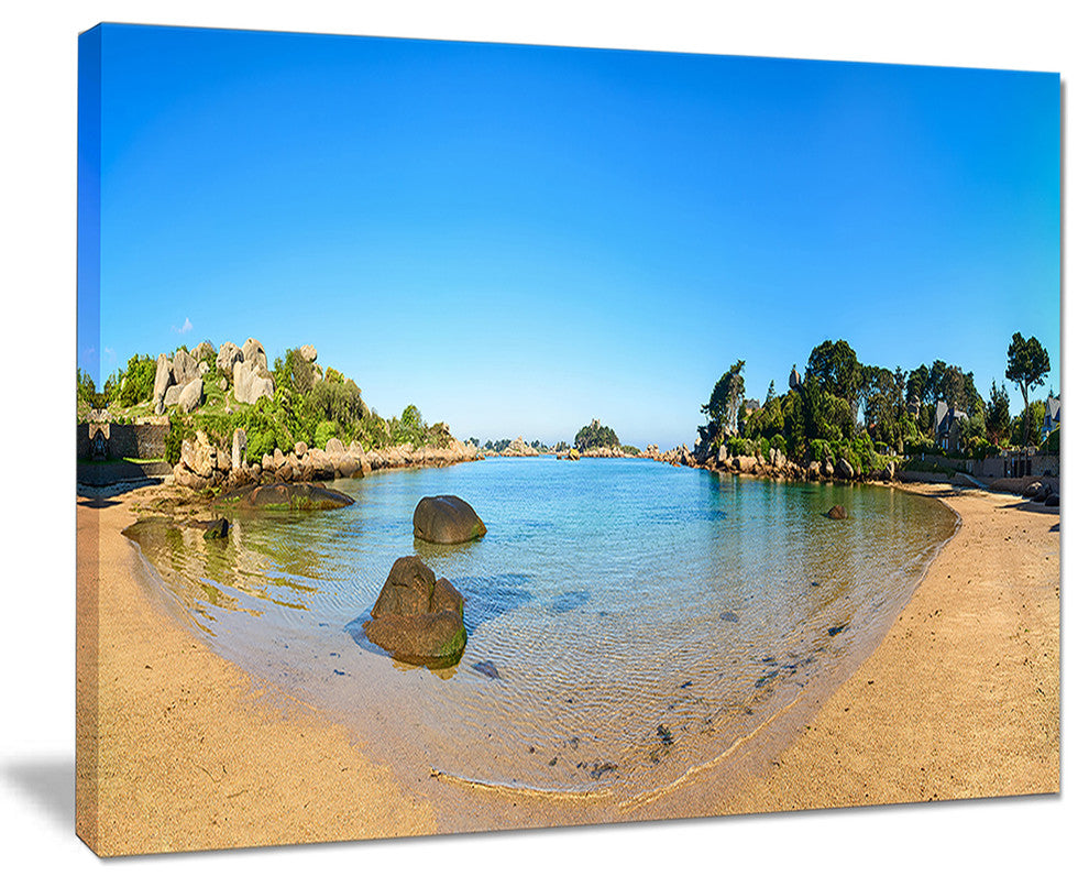 "Ploumanach Rocks and Beach Morning" Landscape Wall Art Print, 40"x30"