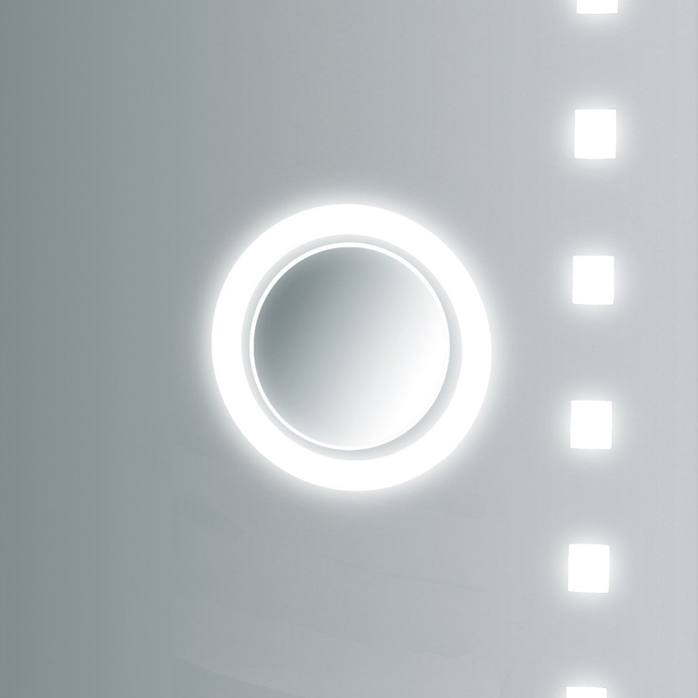 SteamSpa Wide Frameless Fog Free Mirror with Back Lighting