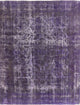 Unique Purple Overdyed Floral 10'x13' Oriental Hand Knotted Wool Area Rug