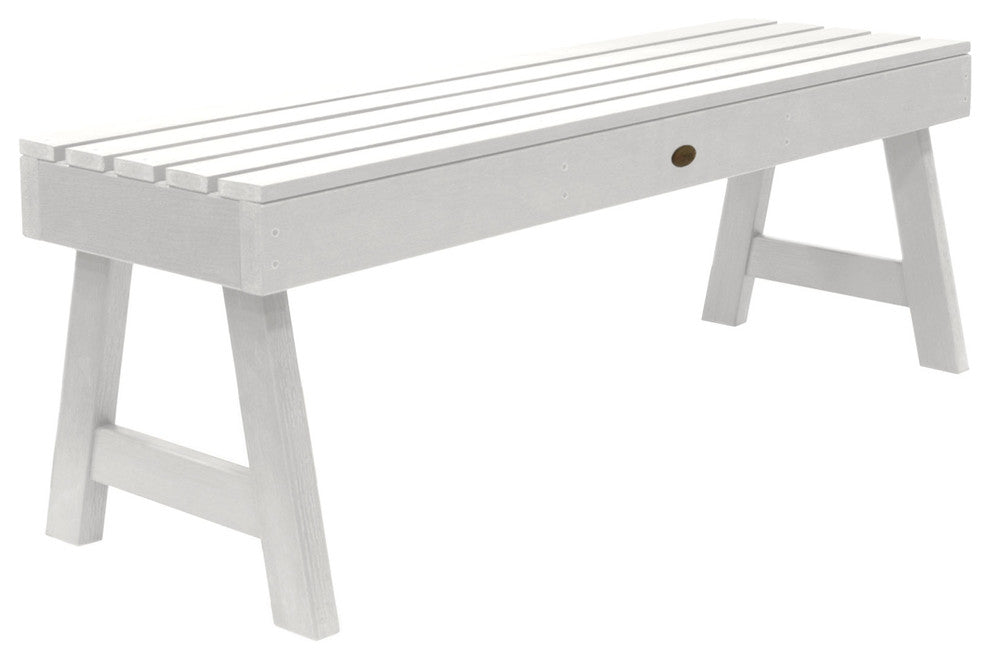 Weatherly Picnic Bench, 4', White, 4'
