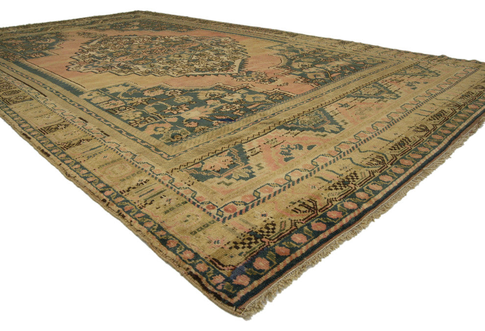 Vintage Turkish Oushak Rug, 05'03 X 09'03