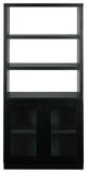 Safavieh Couture Roades Glass Cabinet Bookcase, Black