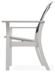Leeward Sling Stackable Outdoor Dining Chair, Collect Indigo/Warm Gray