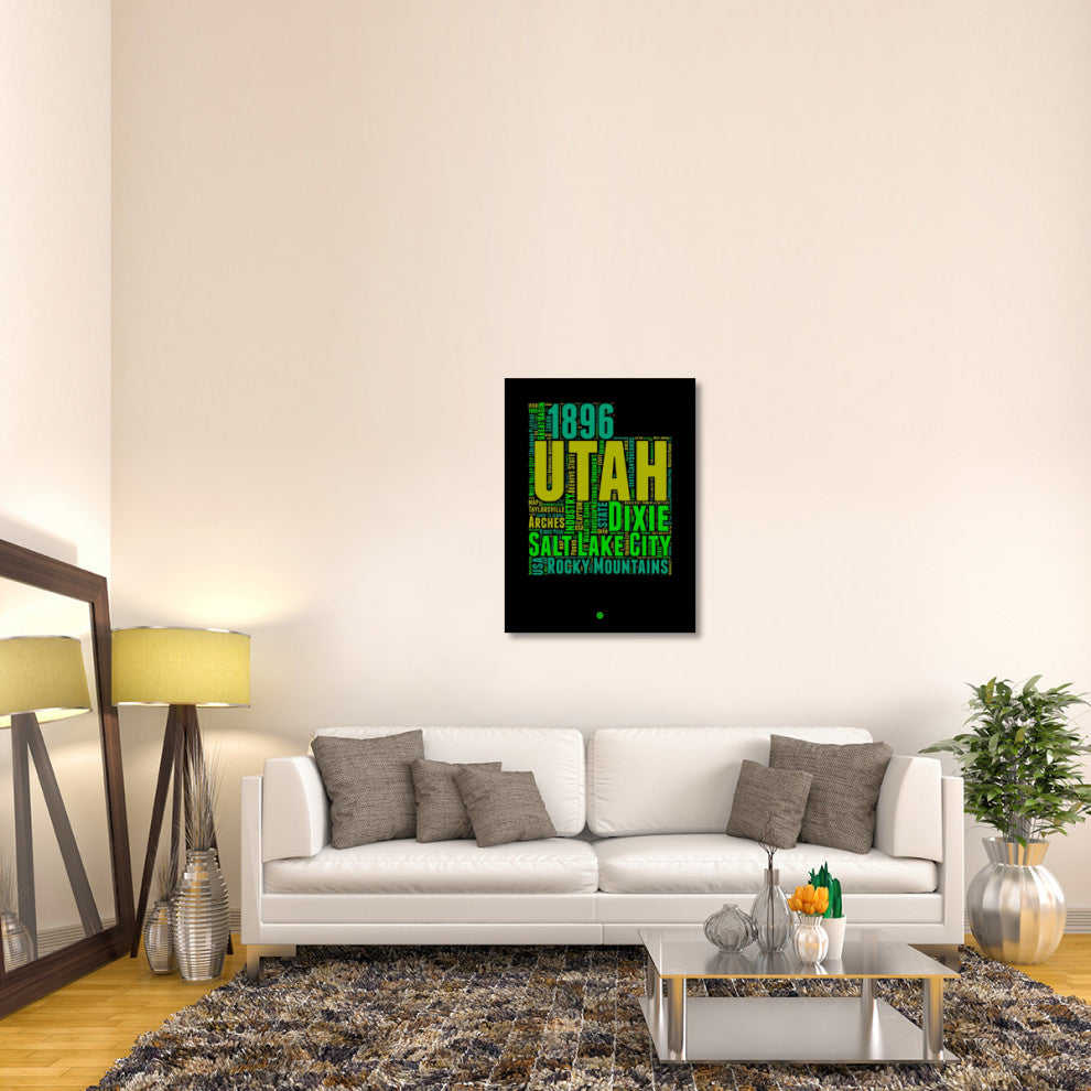 "Utah Word Cloud 1" Fine Art Print