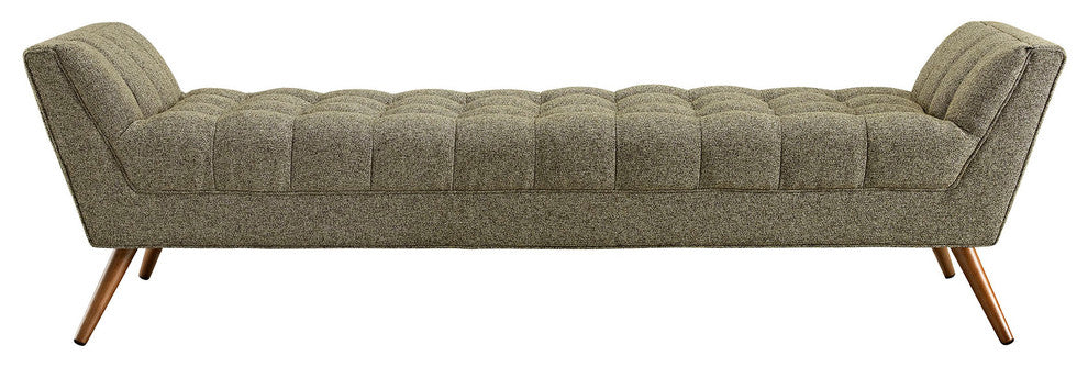 Modern Contemporary Fabric Bench , Beige, Fabric