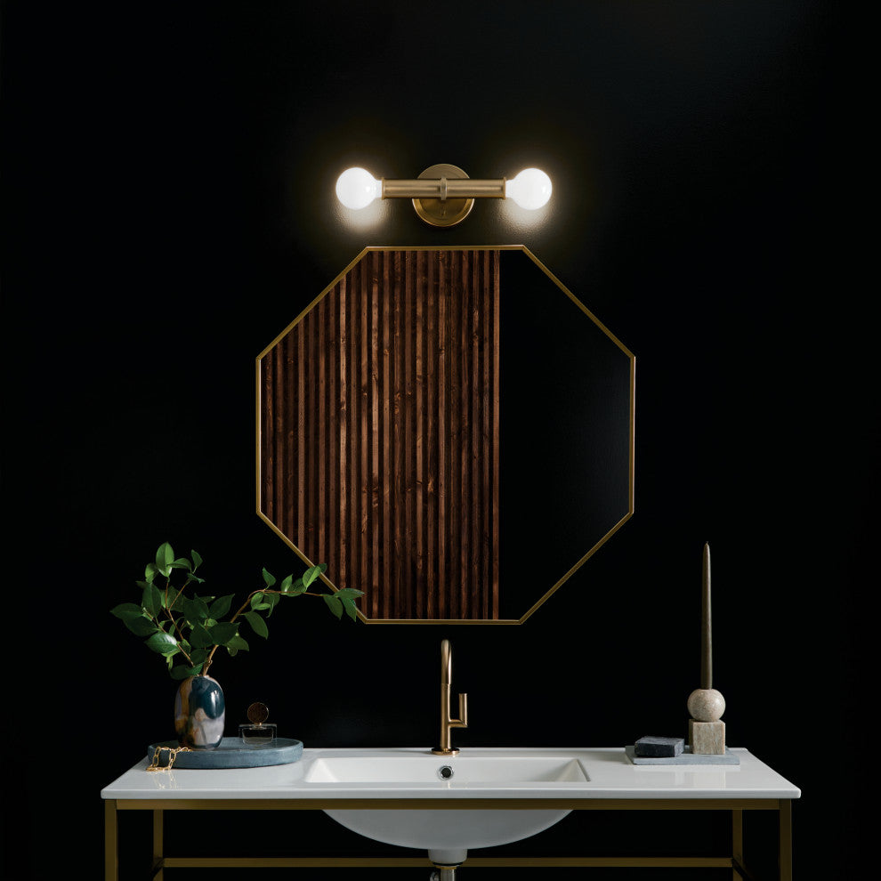 Torche 2 Light Wall Sconce, Champagne Bronze