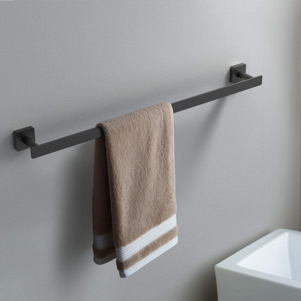 Blaze 24 inch Bathroom Towel Bar, Matte Black