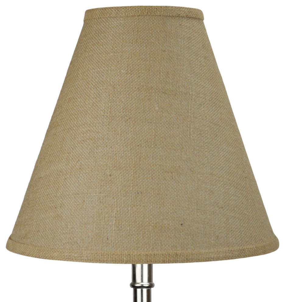 Fenchel Shades 5"x12"x11" Brass Spider Attachment Empire Lamp Shade, Burlap Natu