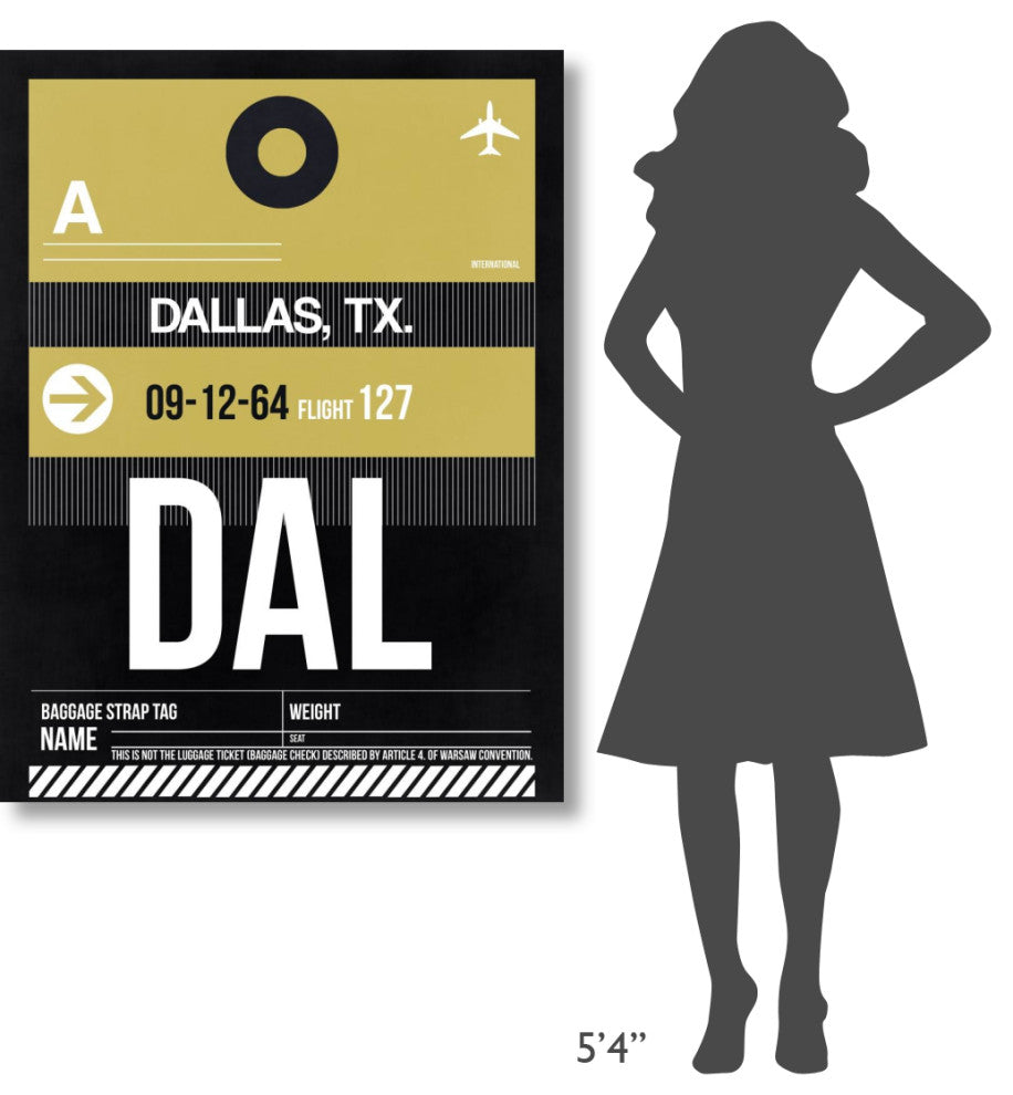 "DAL Dallas Luggage Tag 2" Fine Art Print