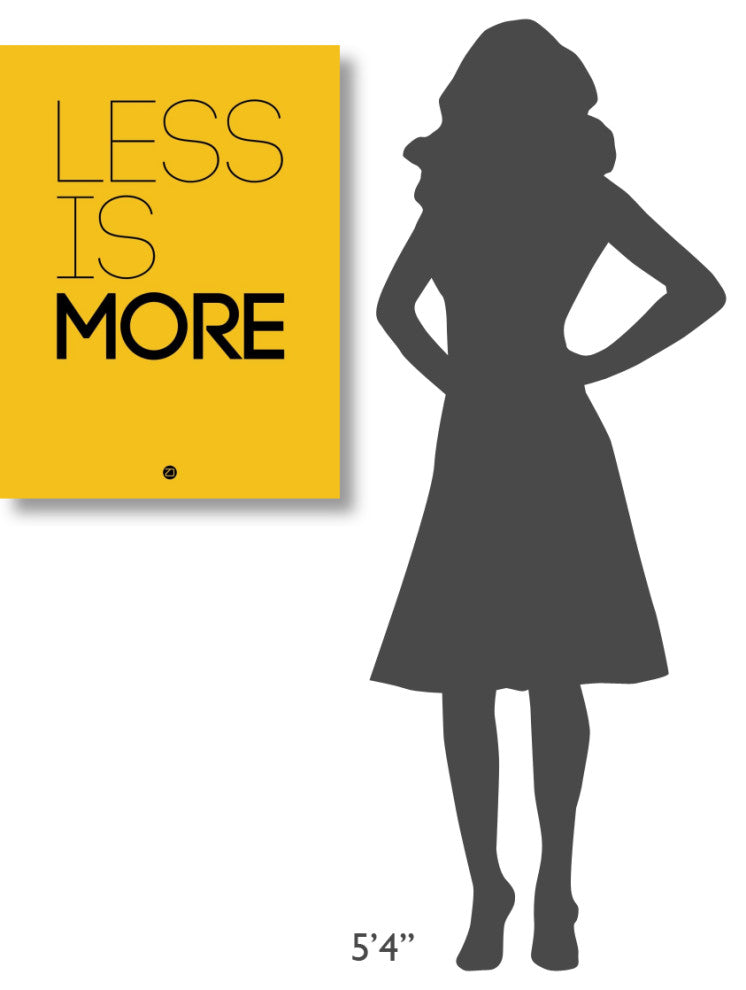 "Less Is More Poster Yellow" Fine Art Print