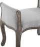 Light Gray Avail Vintage French Upholstered Fabric Bench
