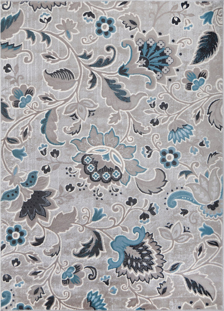 Home Dynamix Oxford Erie Area Rug 7'10"x10'2", Floral Beige