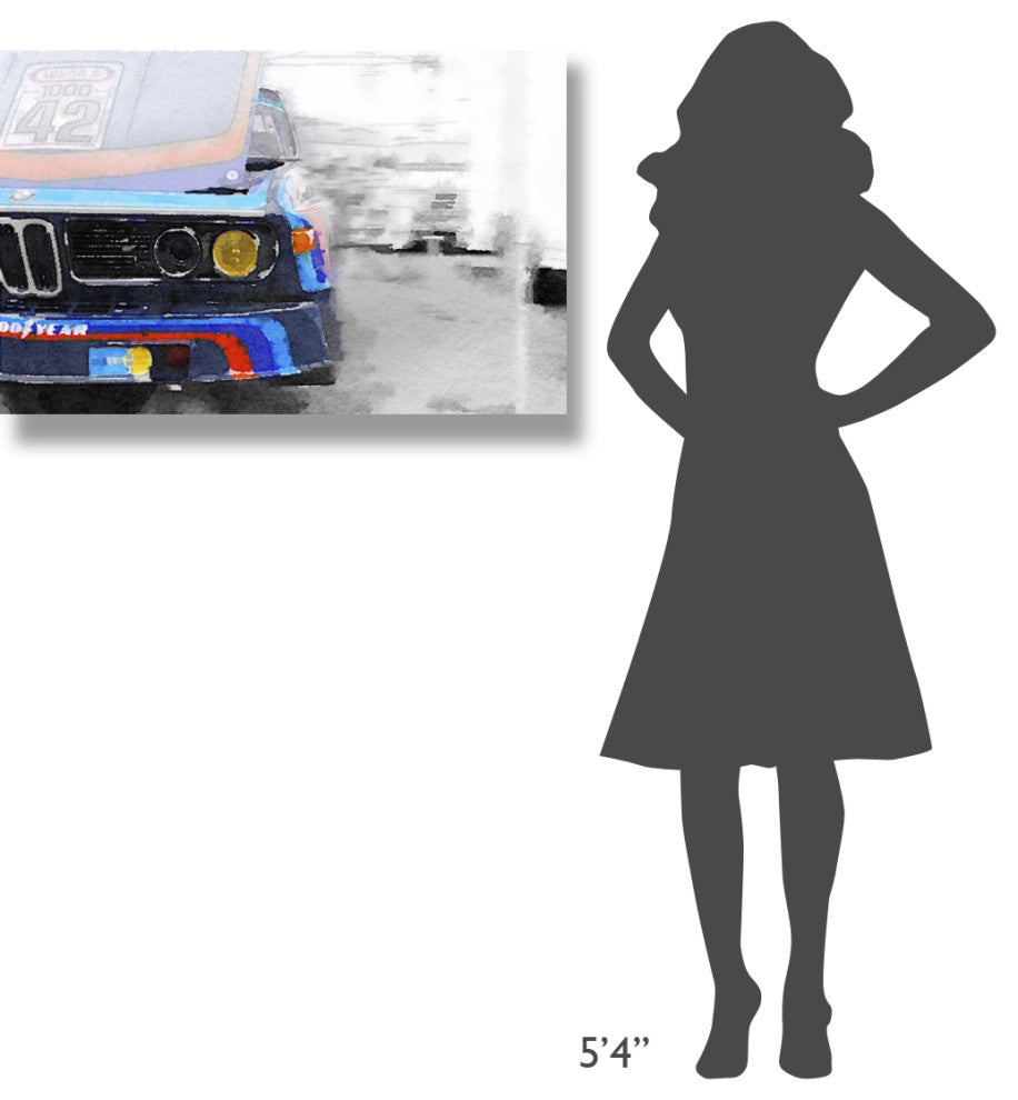 "BMW Lamp and Grill Watercolor" Fine Art Print