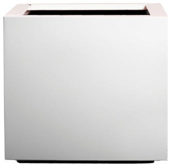 Ferrum Square Planter, White 30"