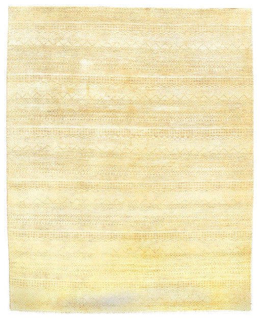 Ivory Color Fine Hand Knotted Modern Rug 7'11"x9'8"