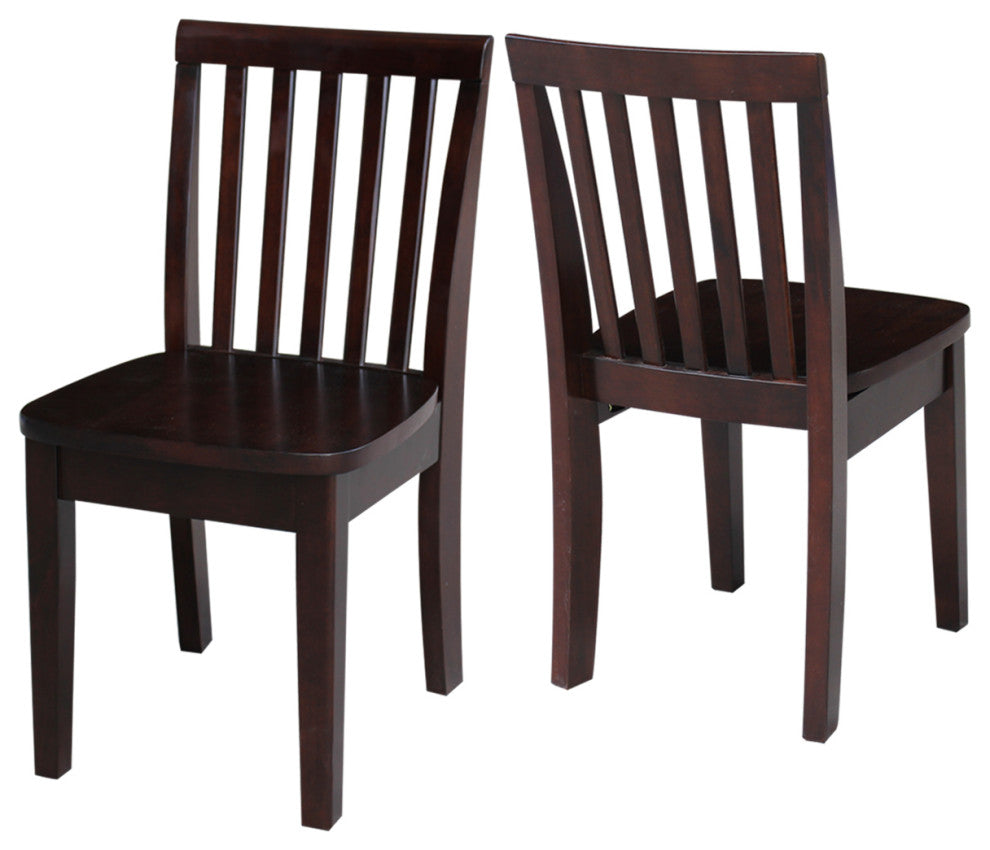 Set of Two Mission Juvenile Chairs, Rich Mocha