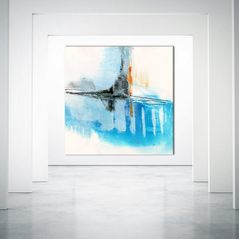 Never Grow Up 2 Fine Art Giant Canvas Print, Blue, Gray, 54"X54"