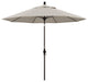 9' Bronze Collar Tilt Lift Fiberglass Rib Aluminum Umbrella, Olefin, Woven Granite