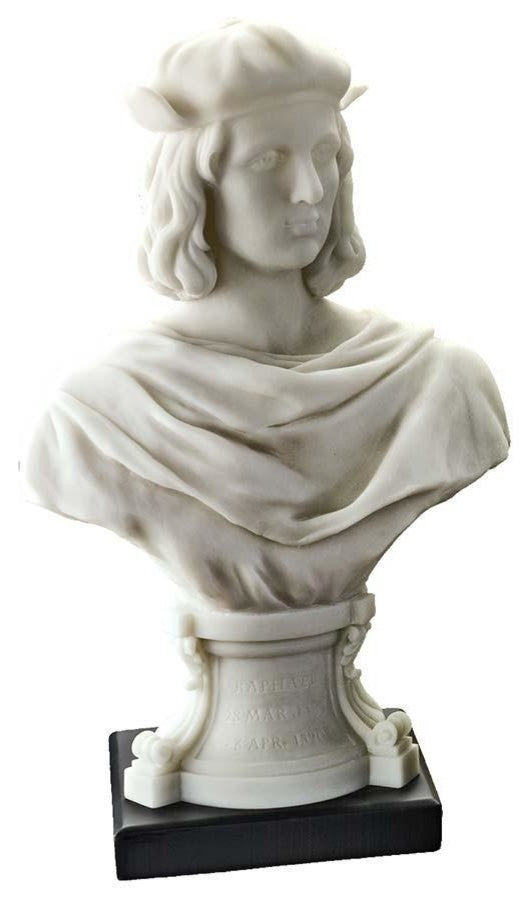 Raphael Sanzio Da Urbino Bonded Marble Bust Resin Statue