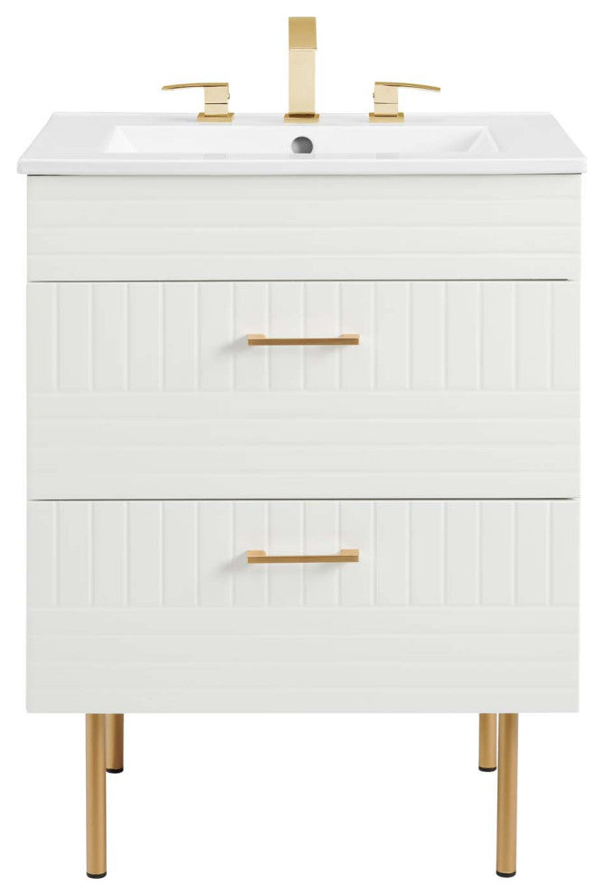 Daybreak 24" Bathroom Vanity, White White