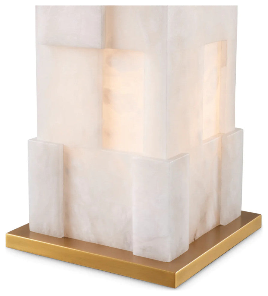Alabaster Base Table Lamp, Eichholtz Fabiano