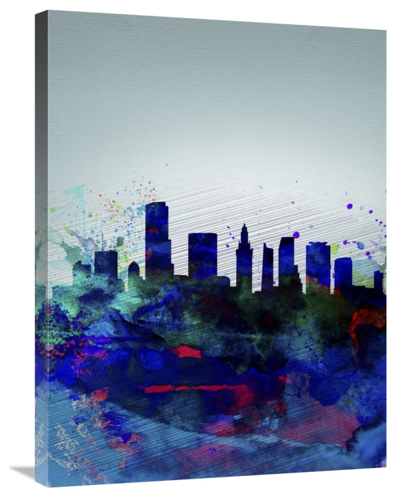 "Miami Watercolor Skyline" Fine Art Print