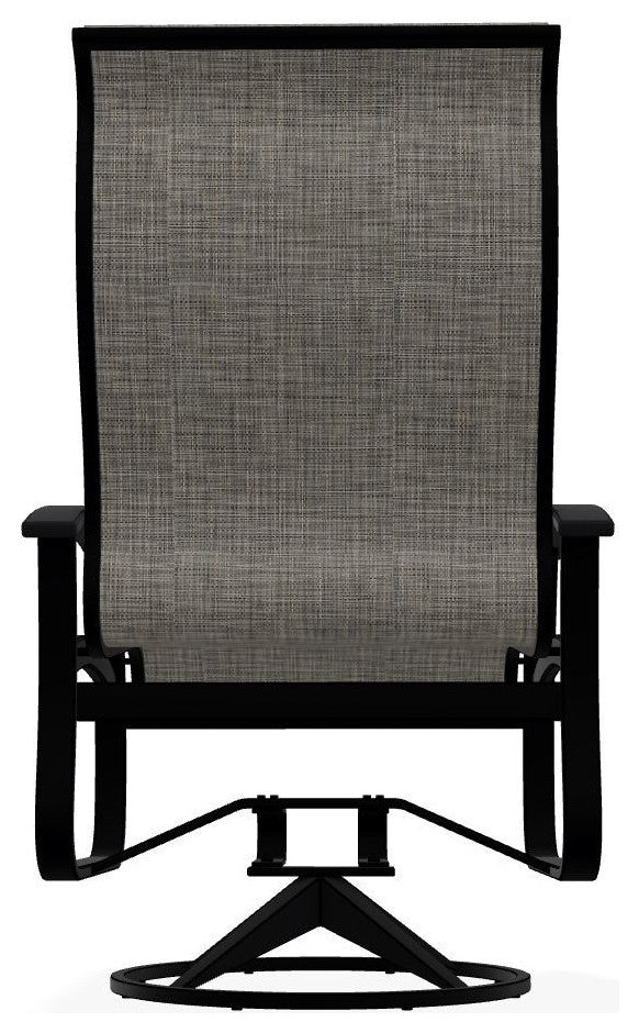 Belle Isle Sling Outdoor Swivel Rocker, Storm/Black
