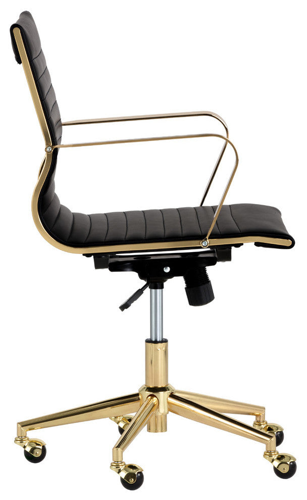 Jessica Office Chair, Gold, Black