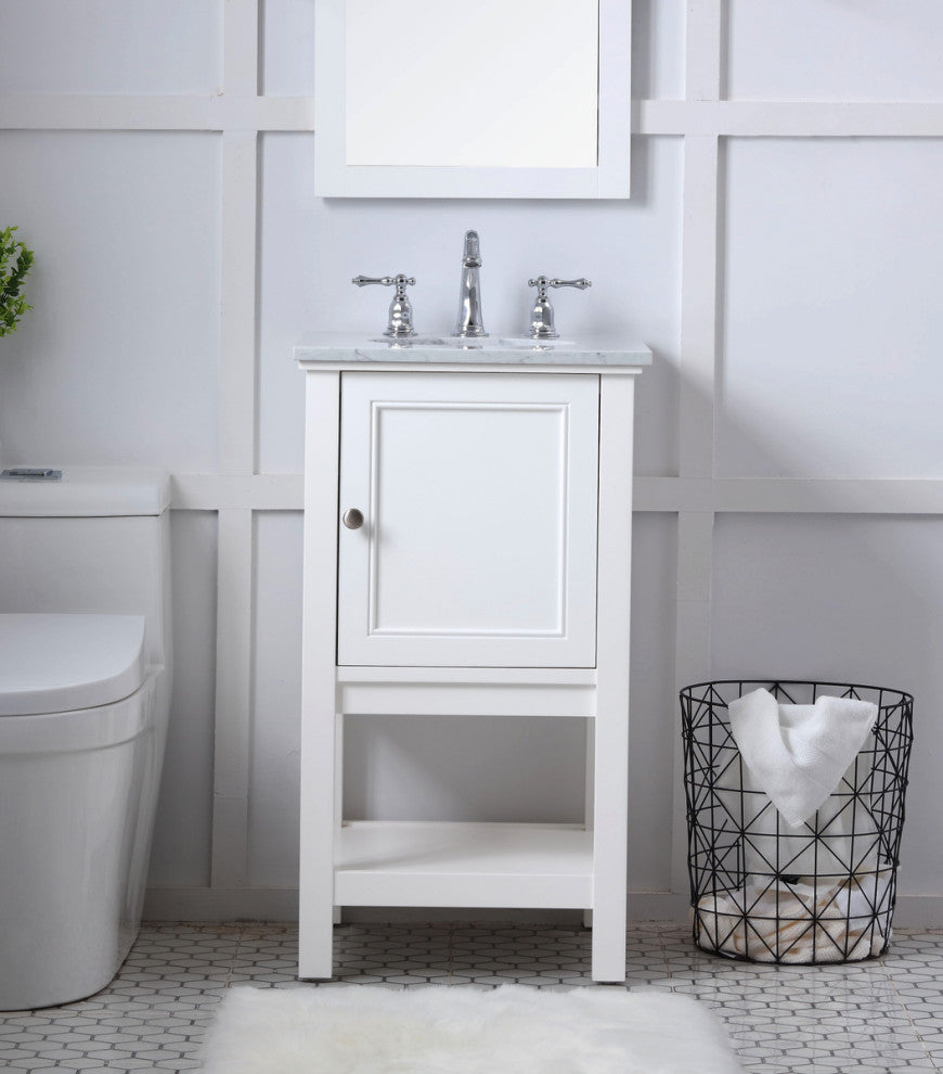 Matilda 19" Single Bathroom Vanity Set, White