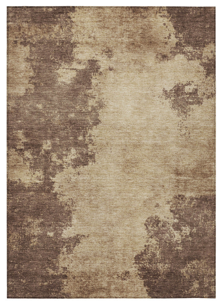 Machine Washable Indoor/Outdoor Chantille ACN1902 Brown 5' x 7'6" Rug