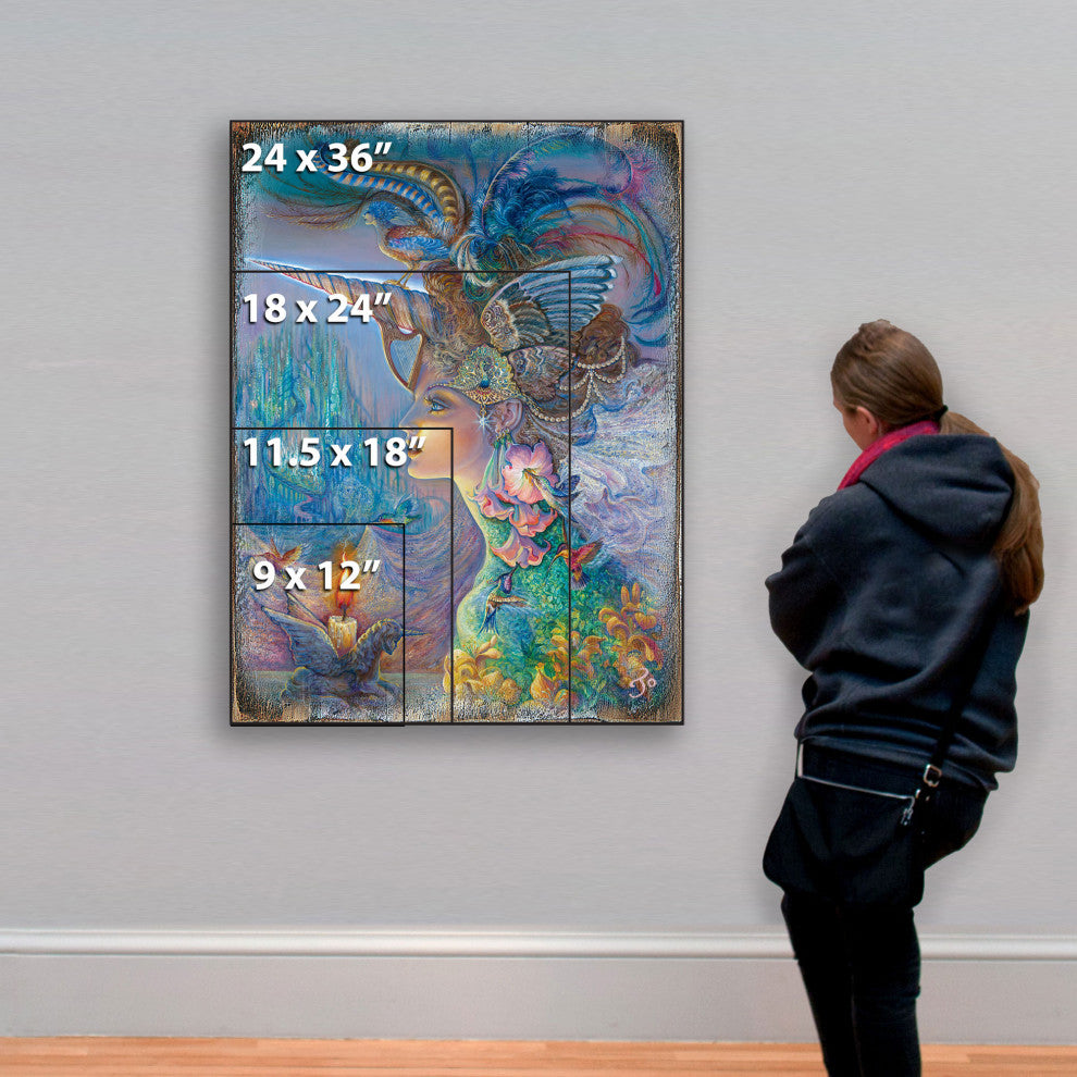 My Lady Unicorn Wall and Table Top Wooden Decor, 18x12