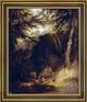 Henry John Boddington A Rustic Conversation Framed Premium Canvas Print, 16"x20"
