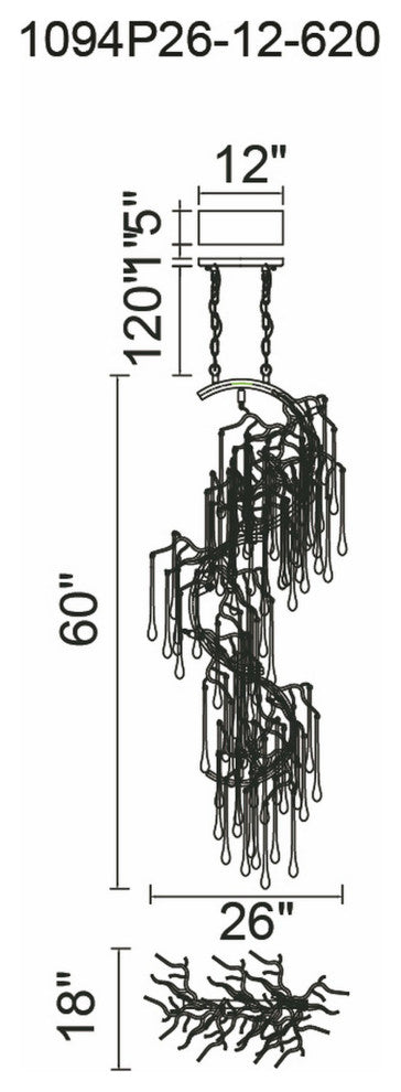 Anita 12 Light Chandelier With Gold Leaf Finish