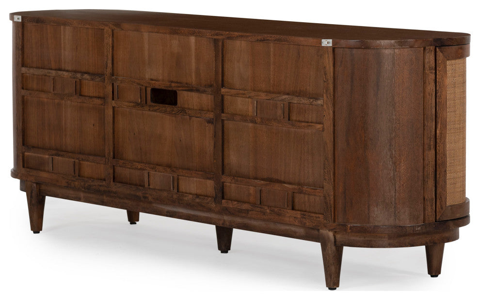 Canggu Cane Solid Wood Media Stand