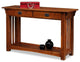 Leick Furniture Wood Mission Console Table with Drawers and Shelf in Oak