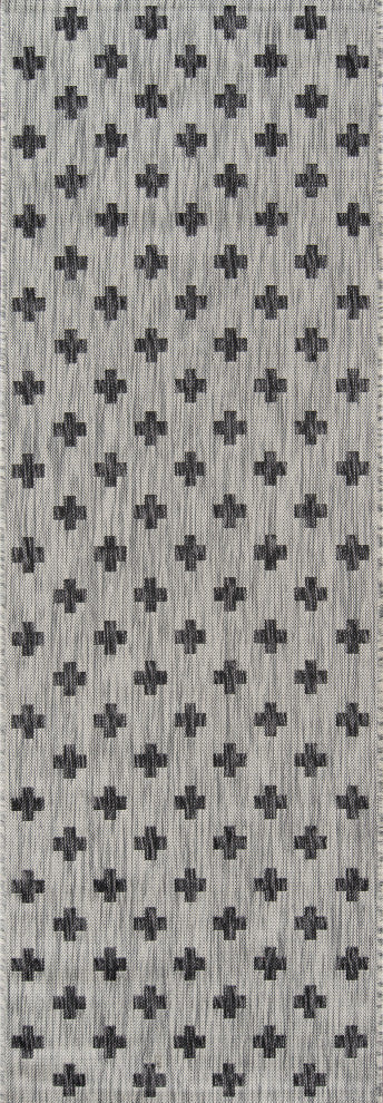 Novogratz by Momeni Villa Umbria Grey Indoor Outdoor Rug 2' X 10' Runner