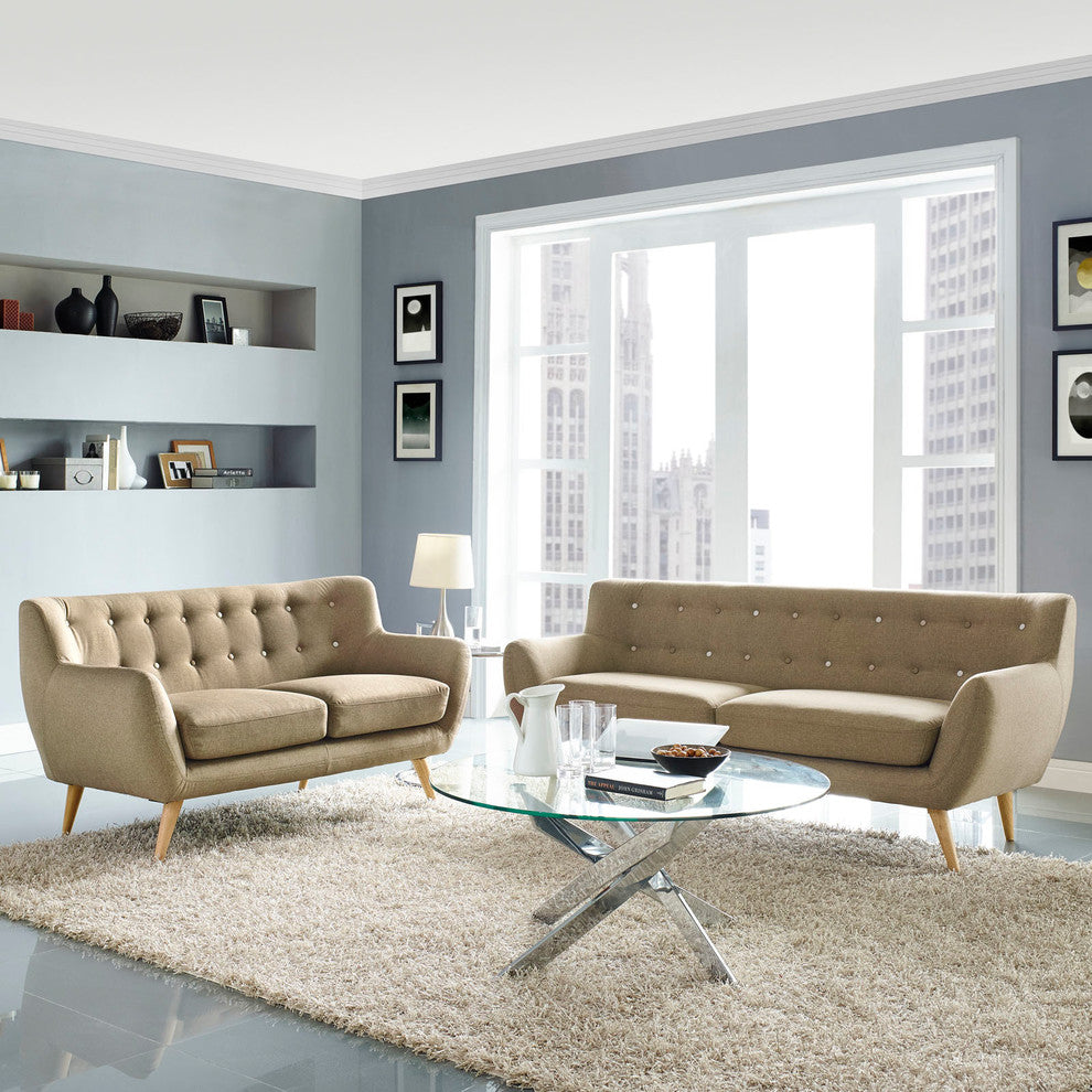 Modern Brown Remark 2 Piece Living Room Set