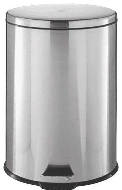 Homebasix Step Trash Can, Round, 1.85 Gal.