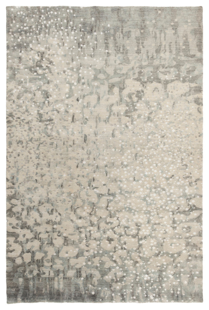 Surya Watercolor WAT-5005 Modern Area Rug, Charcoal, 5' x 8' Rectangle