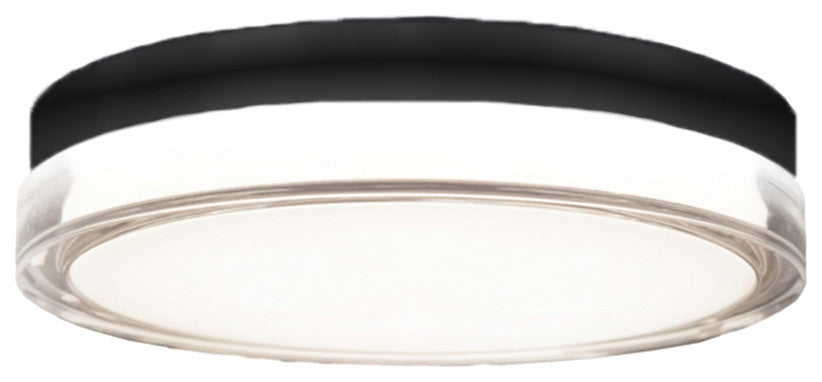 Pi 12" LED Round Flush Mount 3000K, Black