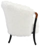 White Faux Fur Arm Chair