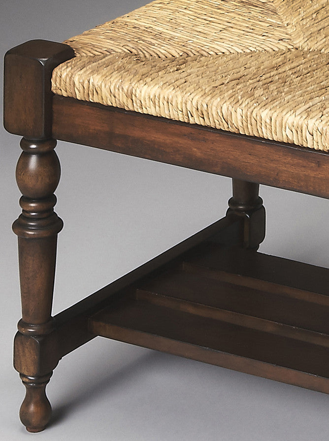 Woven Wicker Bench, 1299070