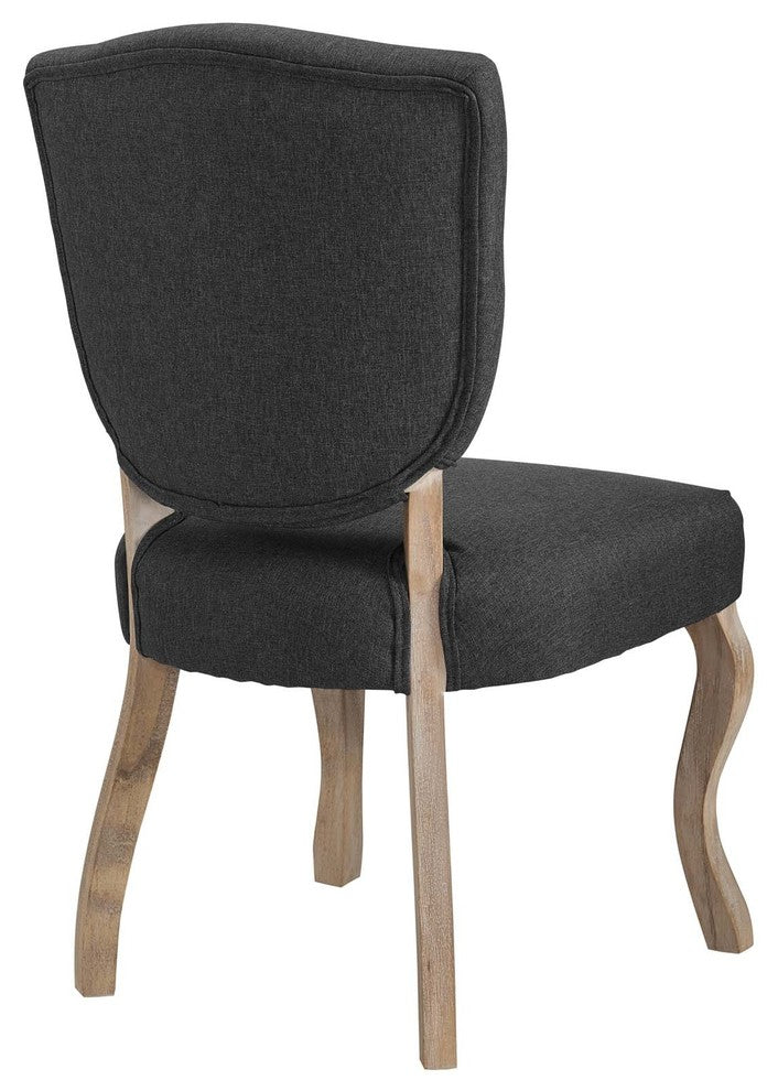 Array Vintage French Upholstered Dining Side Chair, Gray