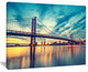"Ben Franklin Bridge in Philadelphia" Canvas Print20"x12"