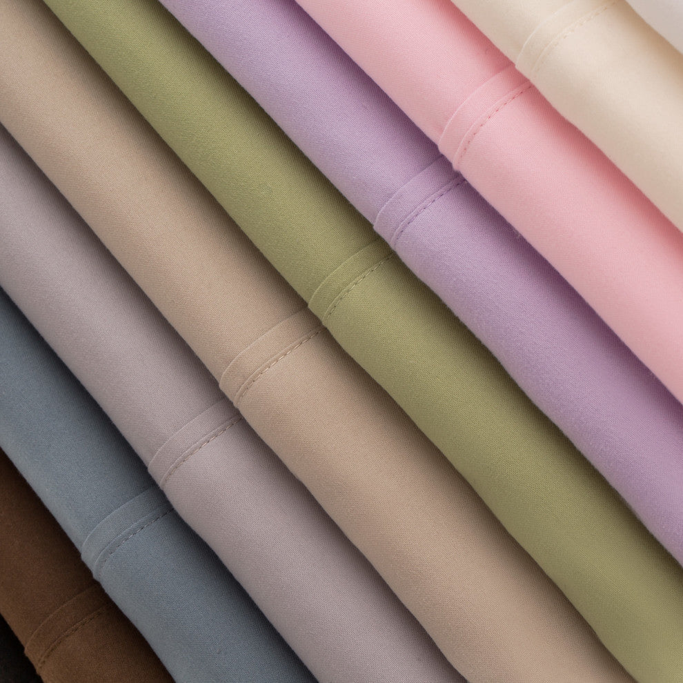 Brushed Microfiber Sheet 4 Piece Set by Malouf Fine Linens, White, Twin