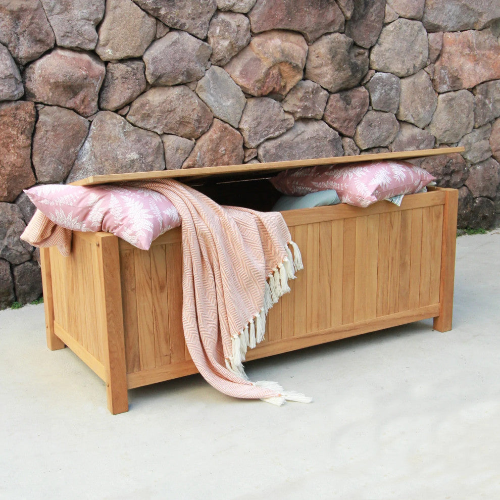 Richmond Teak Wood 60 Inch Outdoor Storage Deck Box