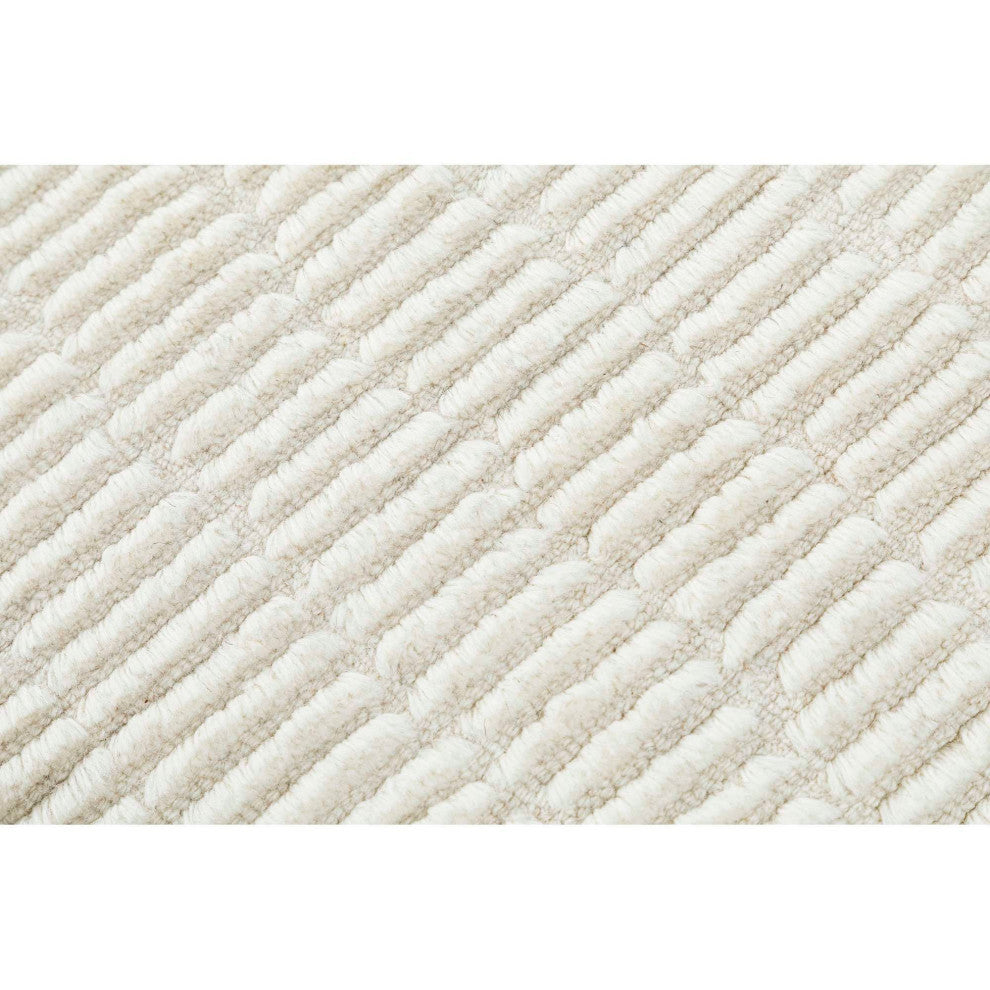 Creed Tufted Area Rug, Ivory, 7'9"x9'9"