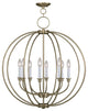 Milania Chandelier, Antique Brass