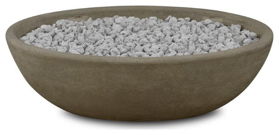 Real Flame Riverside Oval Propane Fire Bowl in Glacier Gray